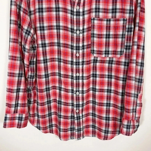 Aritzia Womens Medium Tna Boyfriend Plaid  Shirt - Picture 4 of 13